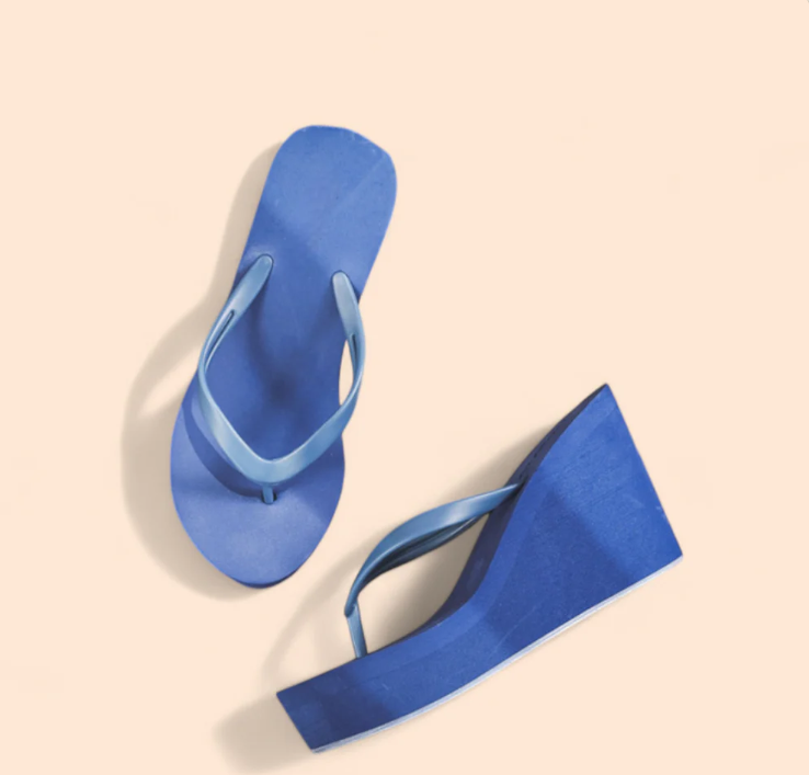 Chanclas Azules Plataforma