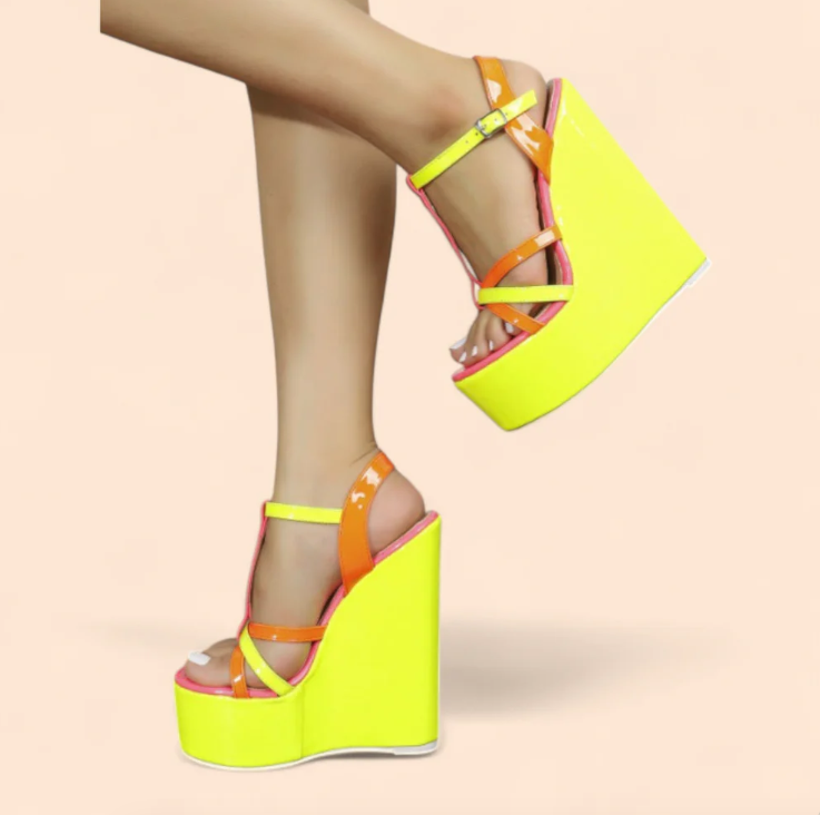 Sandalias Amarillas Plataforma