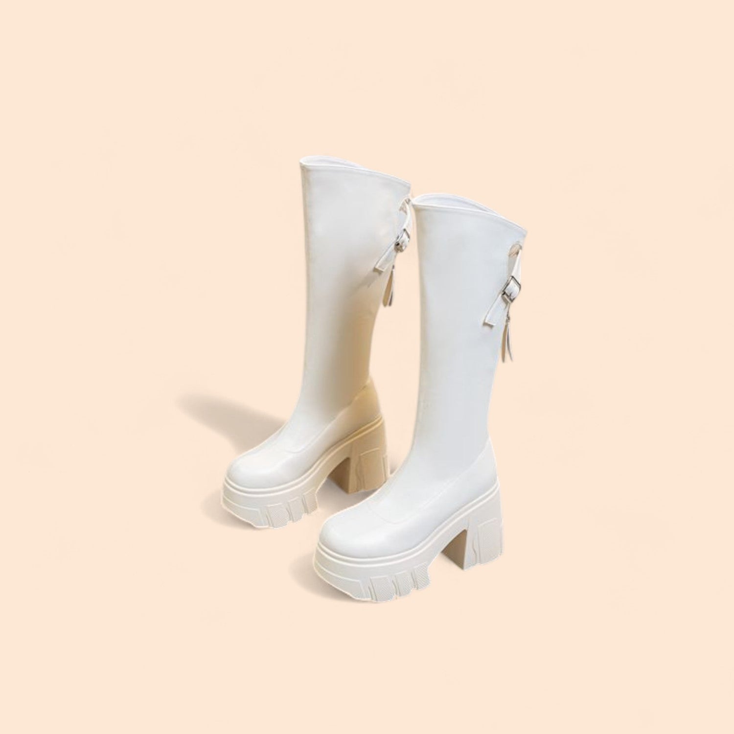 Botas Blancas Plataforma