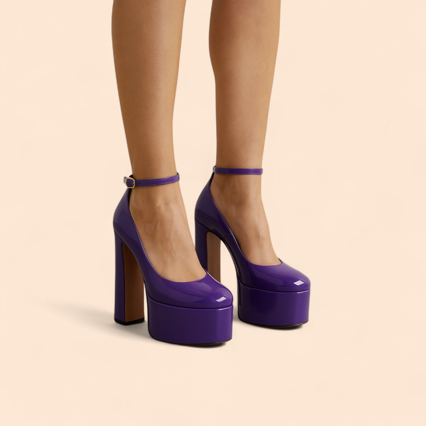 Sandalias Moradas Plataforma Galatea
