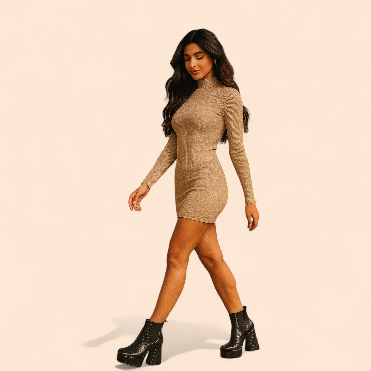 Botines Negros Plataforma Elektra Croco