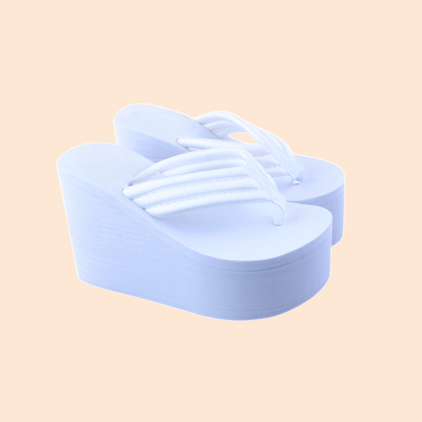 Chanclas Blancas Plataforma Nivela