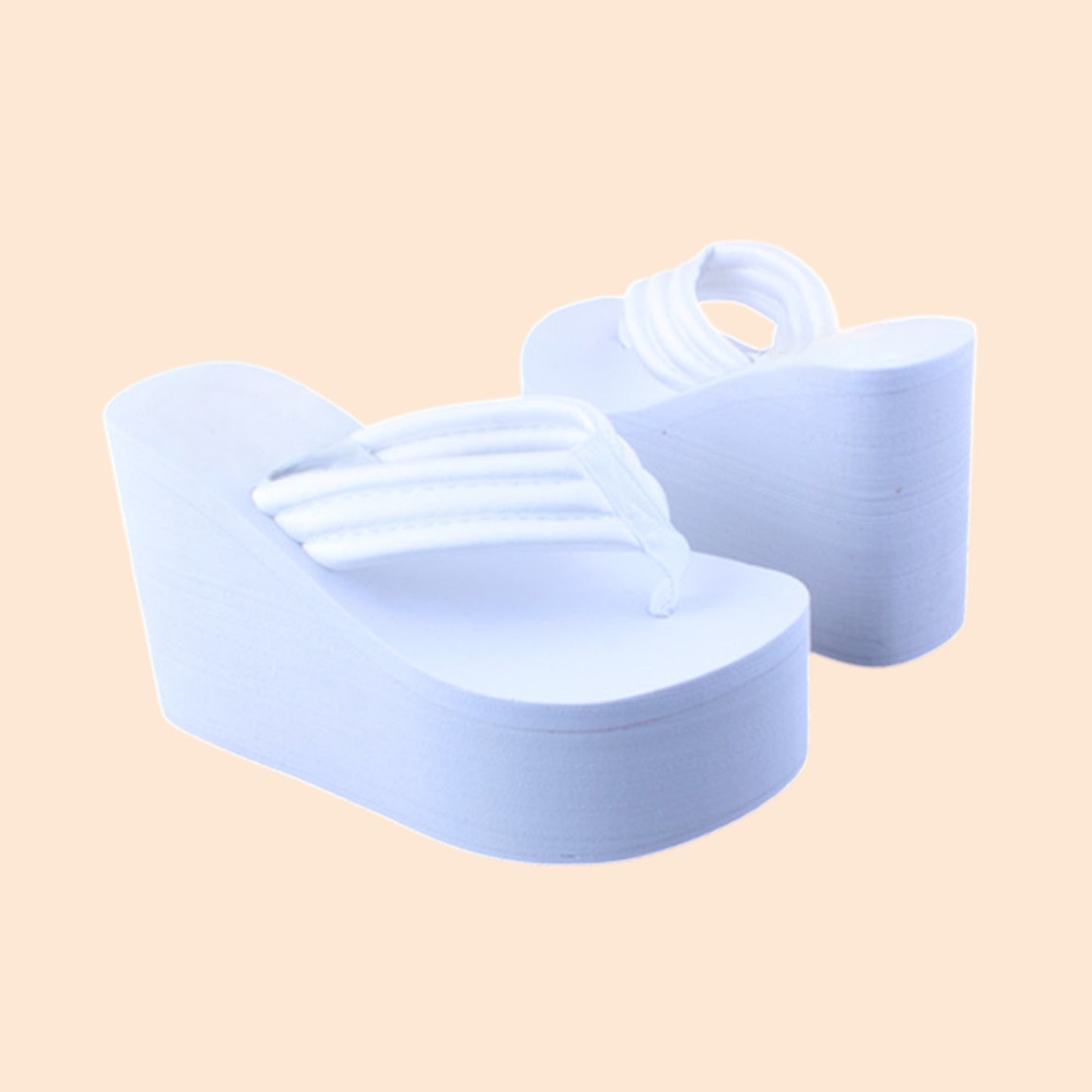 Chanclas Blancas Plataforma Nivela