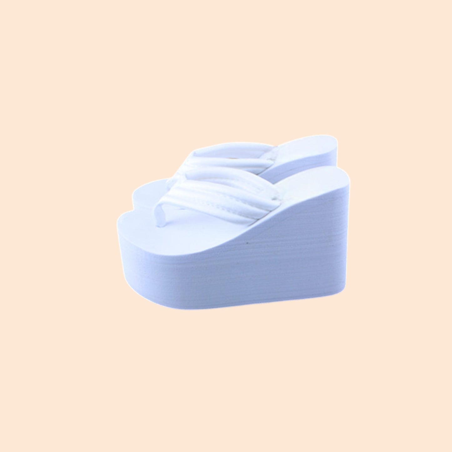 Chanclas Blancas Plataforma Nivela