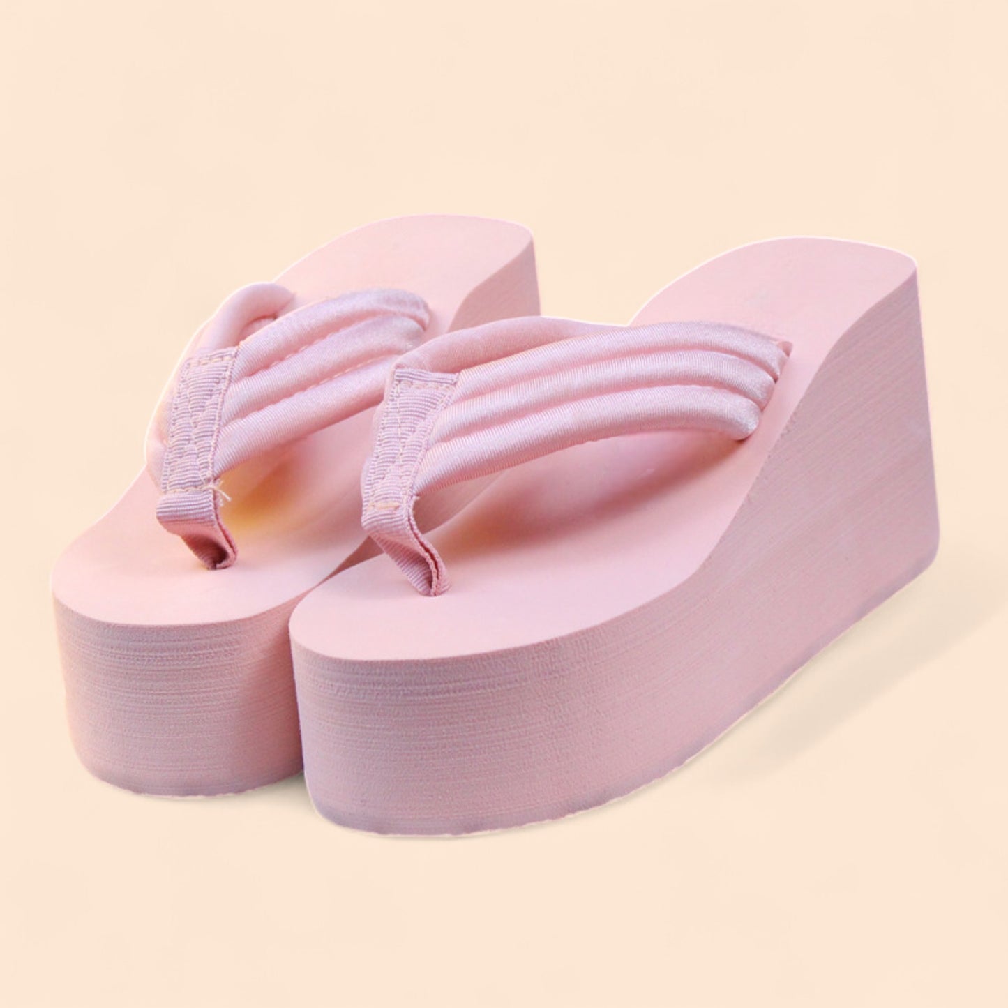 Chanclas Rosas Plataforma Elevia