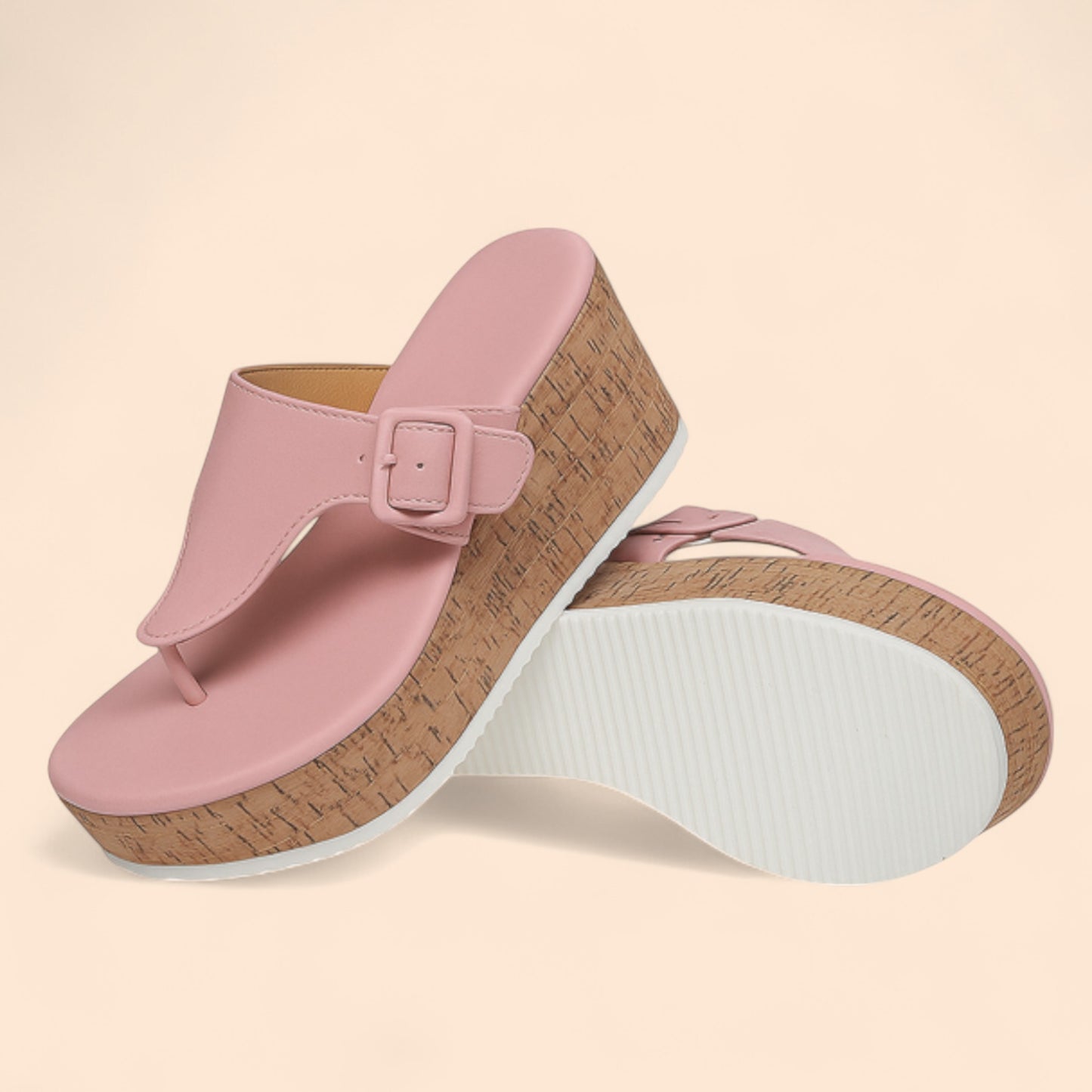 Chanclas Rosas Plataforma Brisa Chic