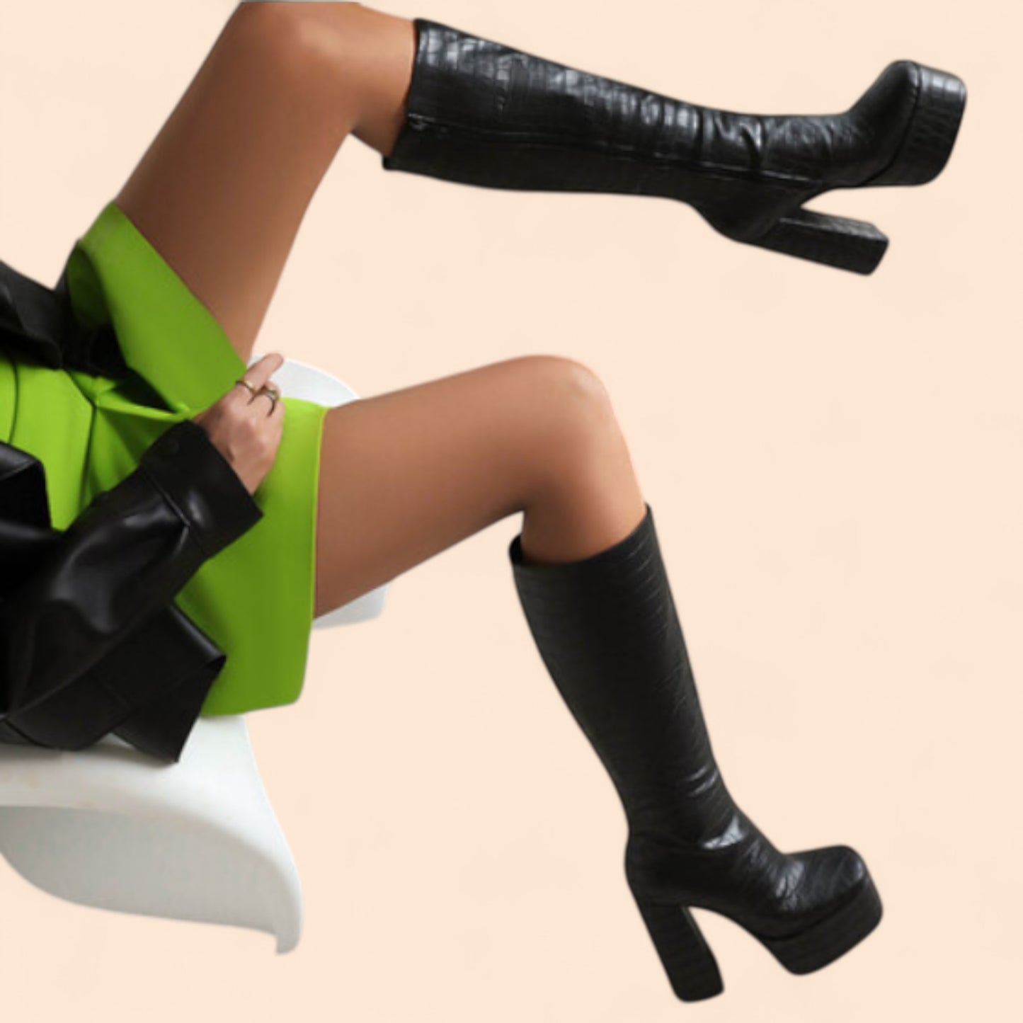 Botas Negras Plataforma Valkyria