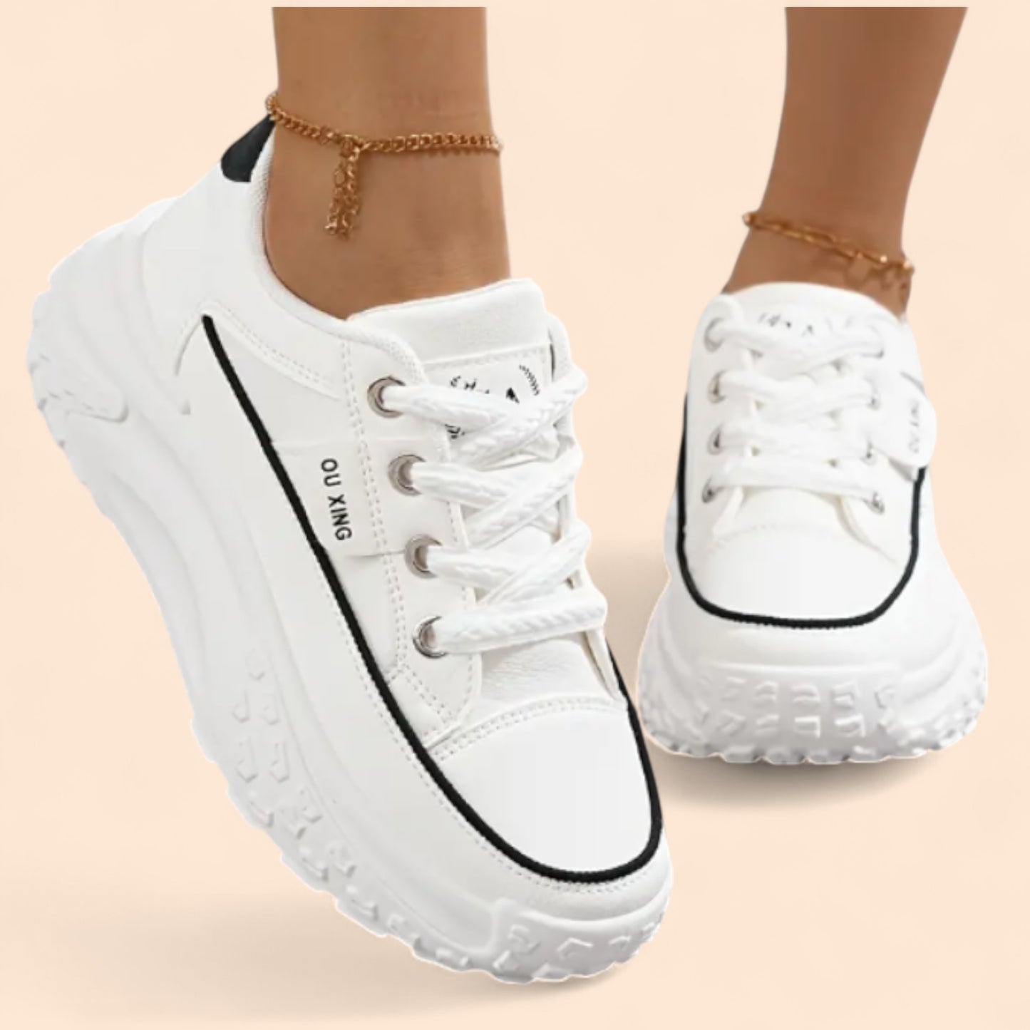 Zapatillas Blancas Plataforma Extremo Motion