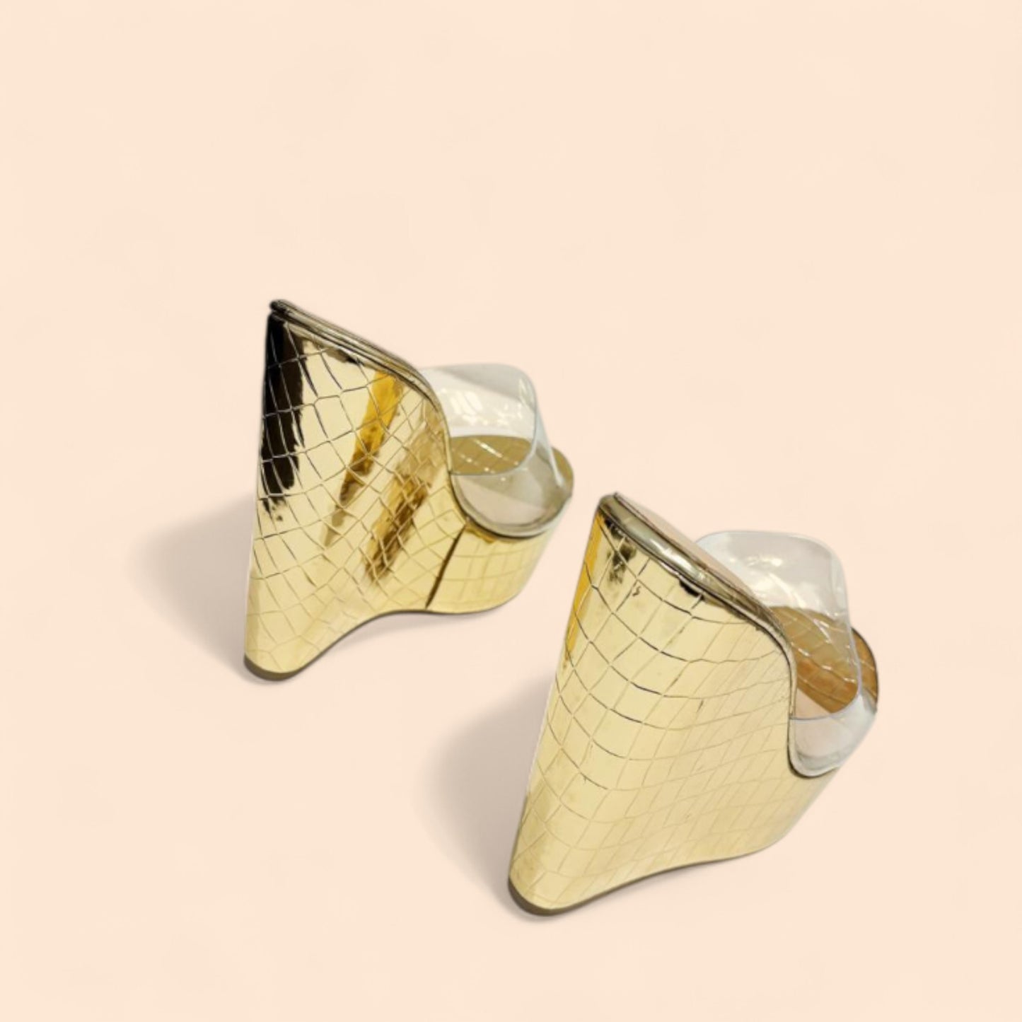Sandalias Doradas Plataforma Luna Pop