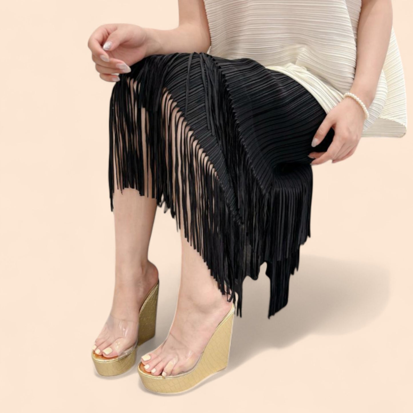 Sandalias Doradas Plataforma Luna Pop