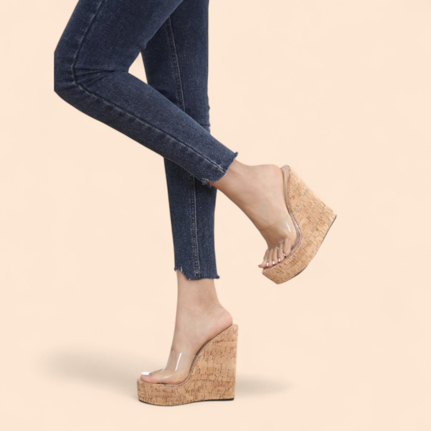 Sandalias Plataforma Beige Skyline Elegance