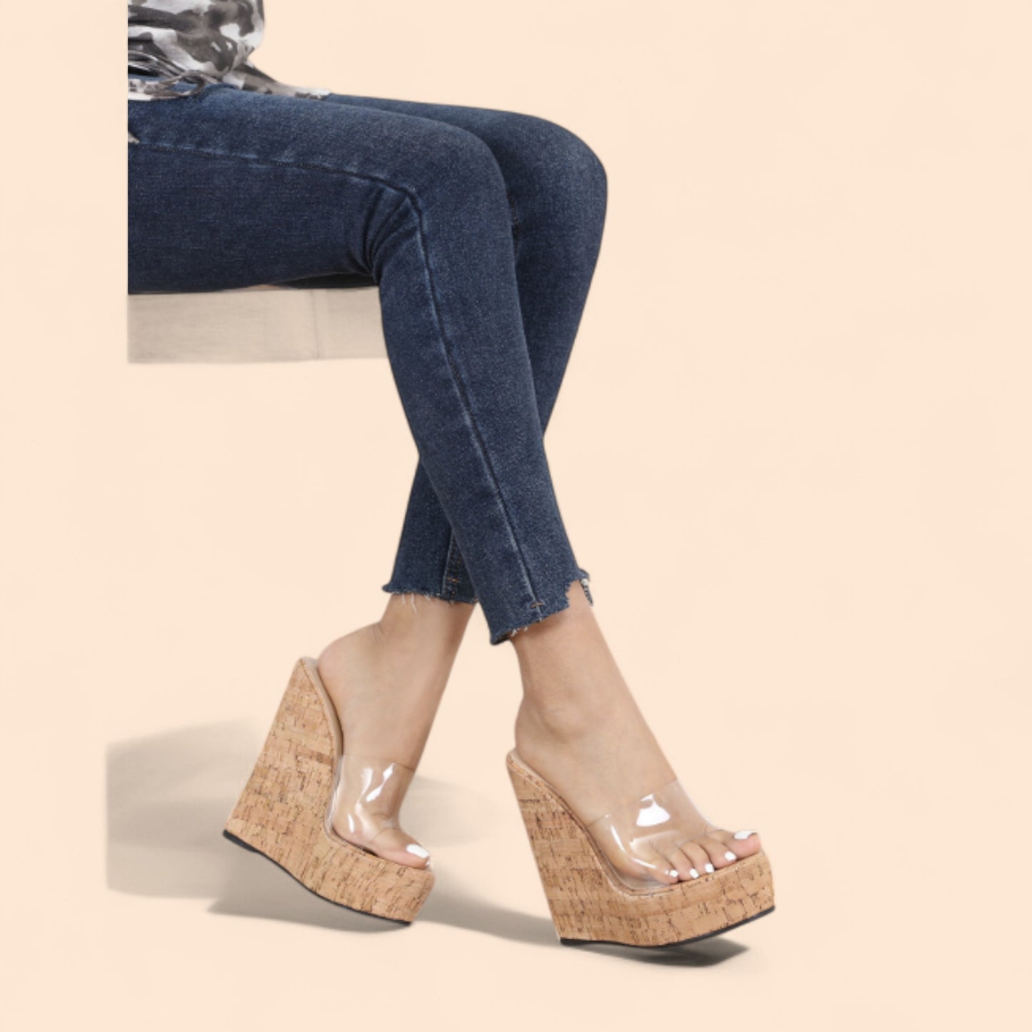 Sandalias Plataforma Beige Skyline Elegance