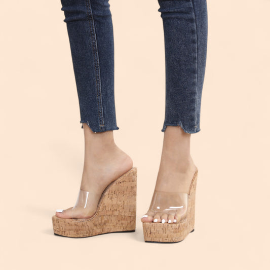 Sandalias Plataforma Beige Skyline Elegance