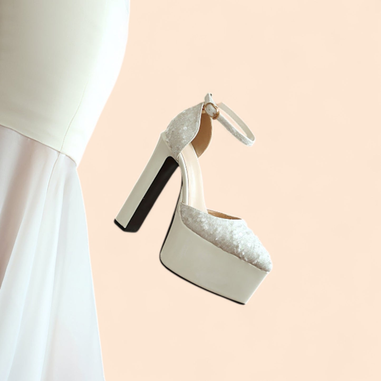 Sandalias Novia Plataforma Majestuosa Nupcial