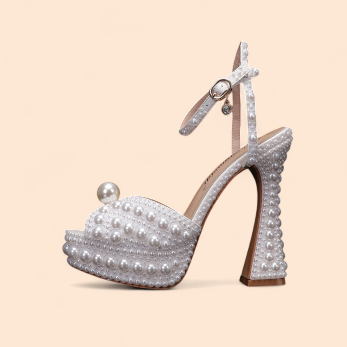 Sandalias Novia Plataforma Reina de Perlas