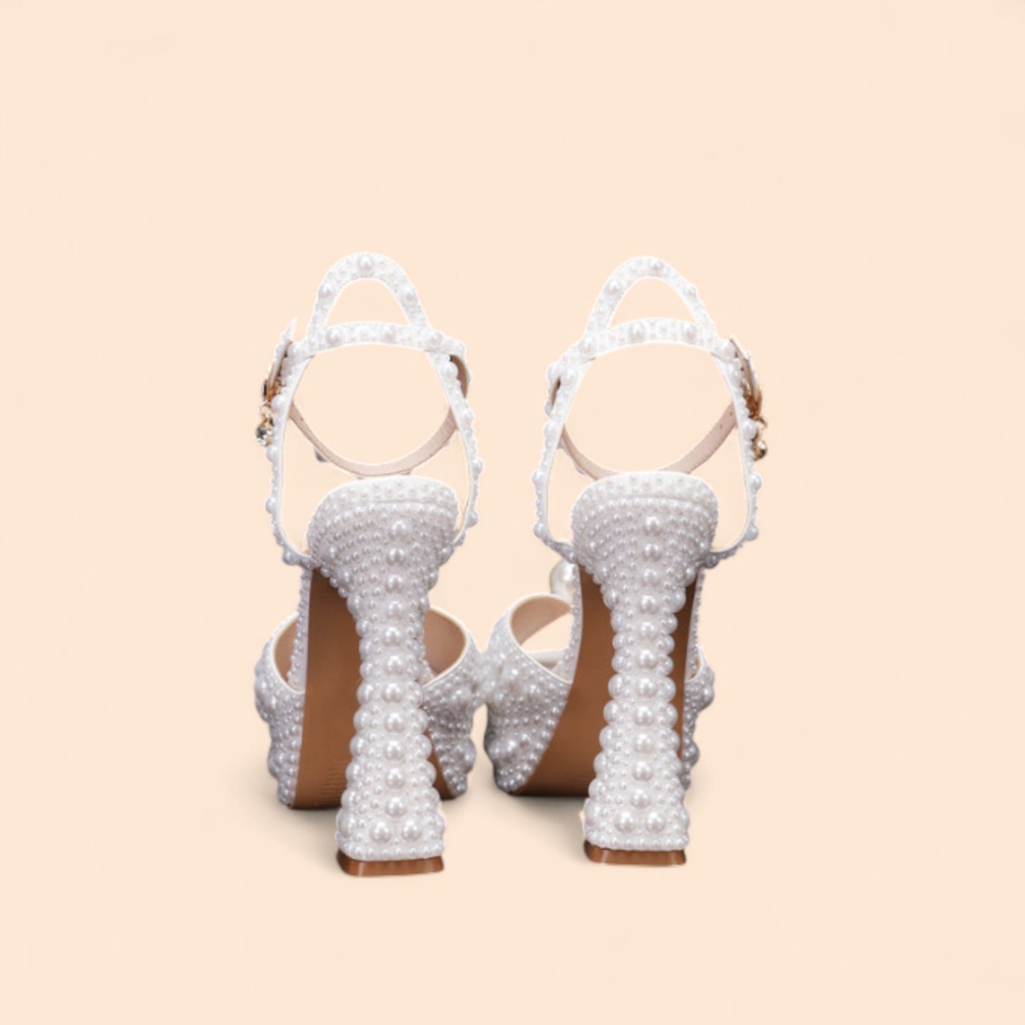 Sandalias Novia Plataforma Reina de Perlas