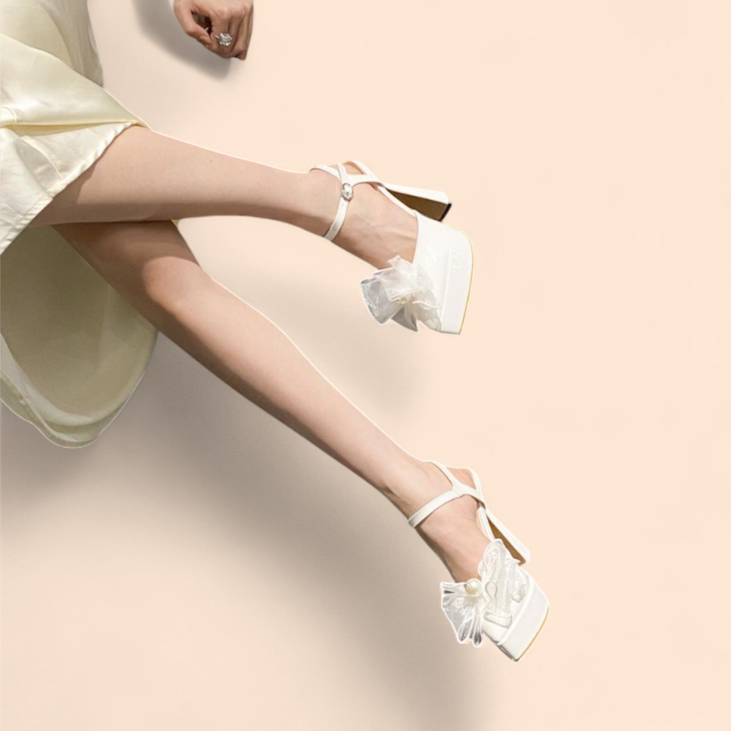 Sandalias Novia Plataforma Celestial Glam