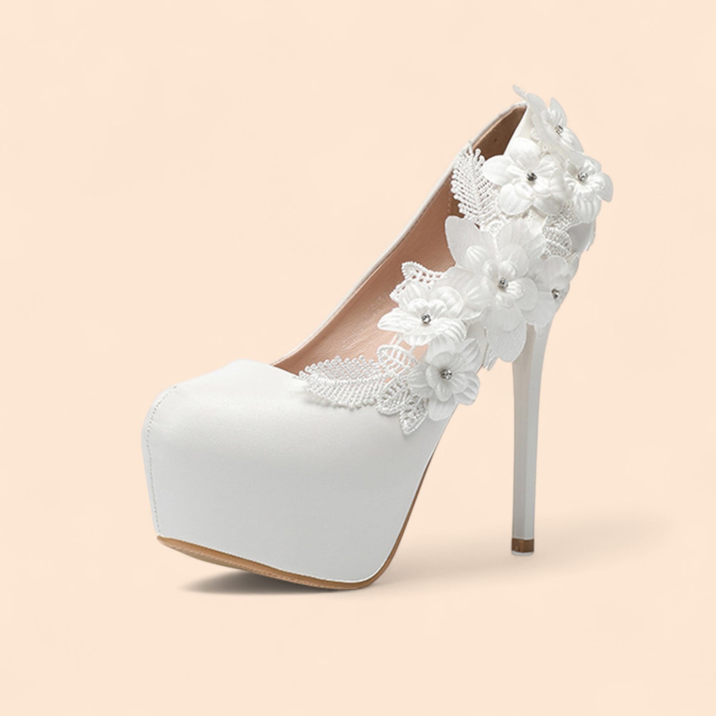 Sandalias Novia Plataforma Esencia Nupcial