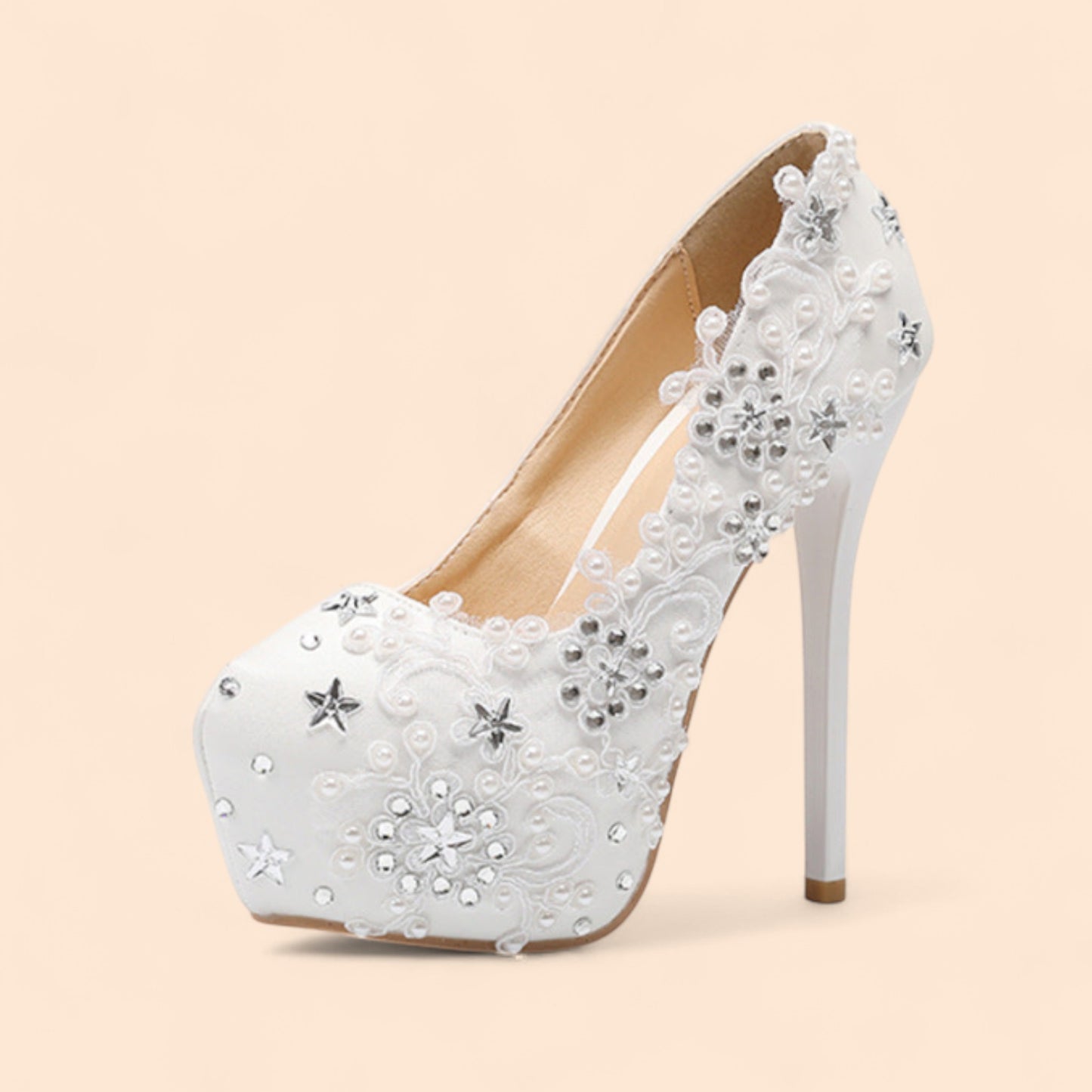 Sandalias Novia Plataforma Estrella Nupcial