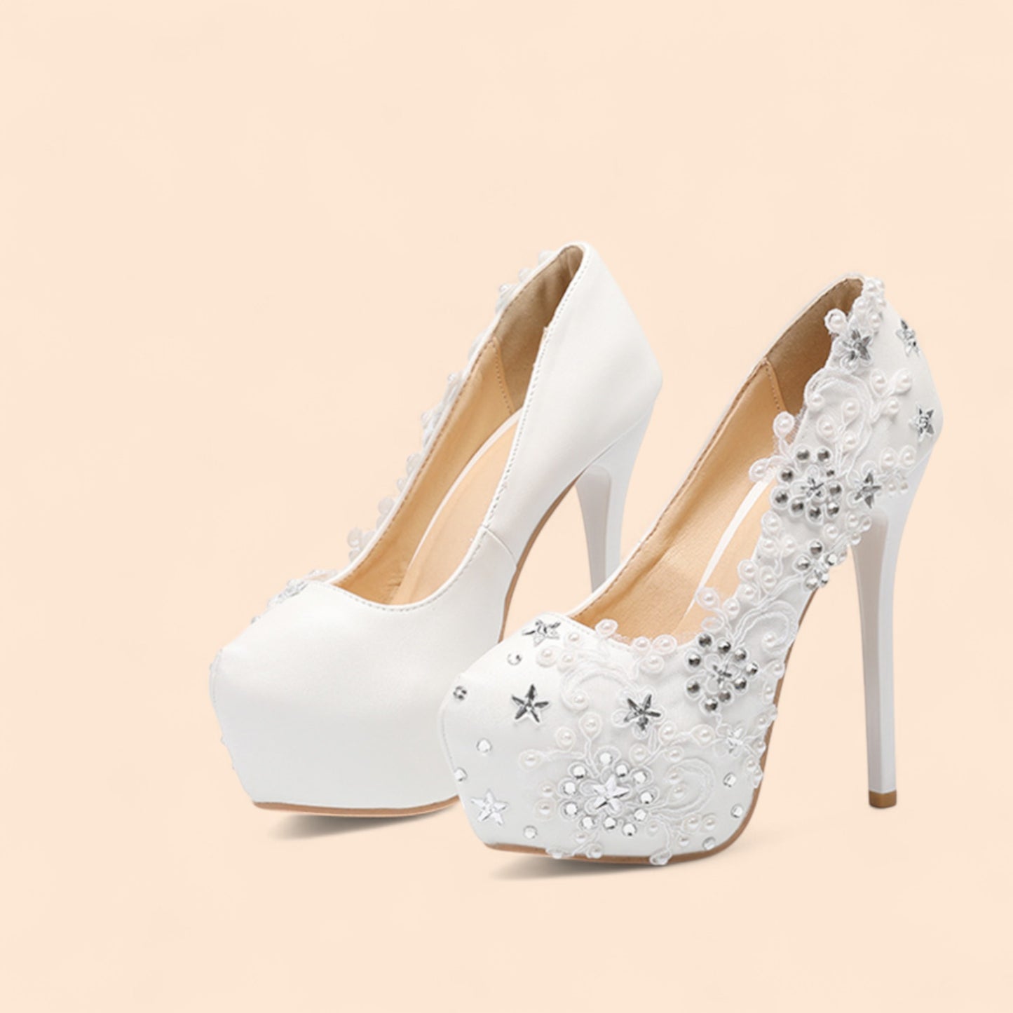Sandalias Novia Plataforma Estrella Nupcial