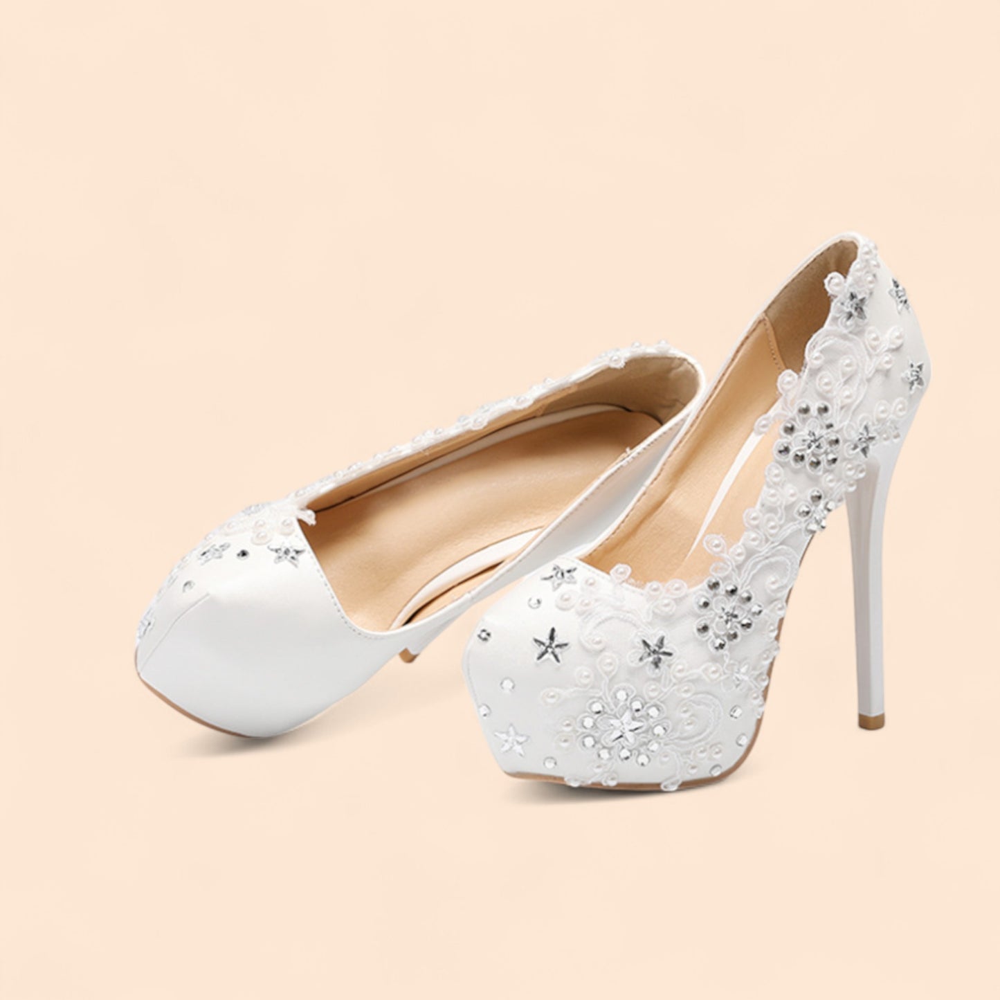 Sandalias Novia Plataforma Estrella Nupcial