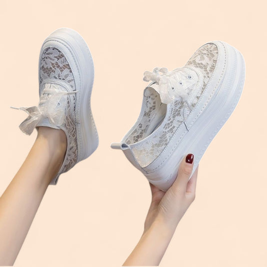Zapatos de Novia Cómodos con Plataforma Blanca Pasión