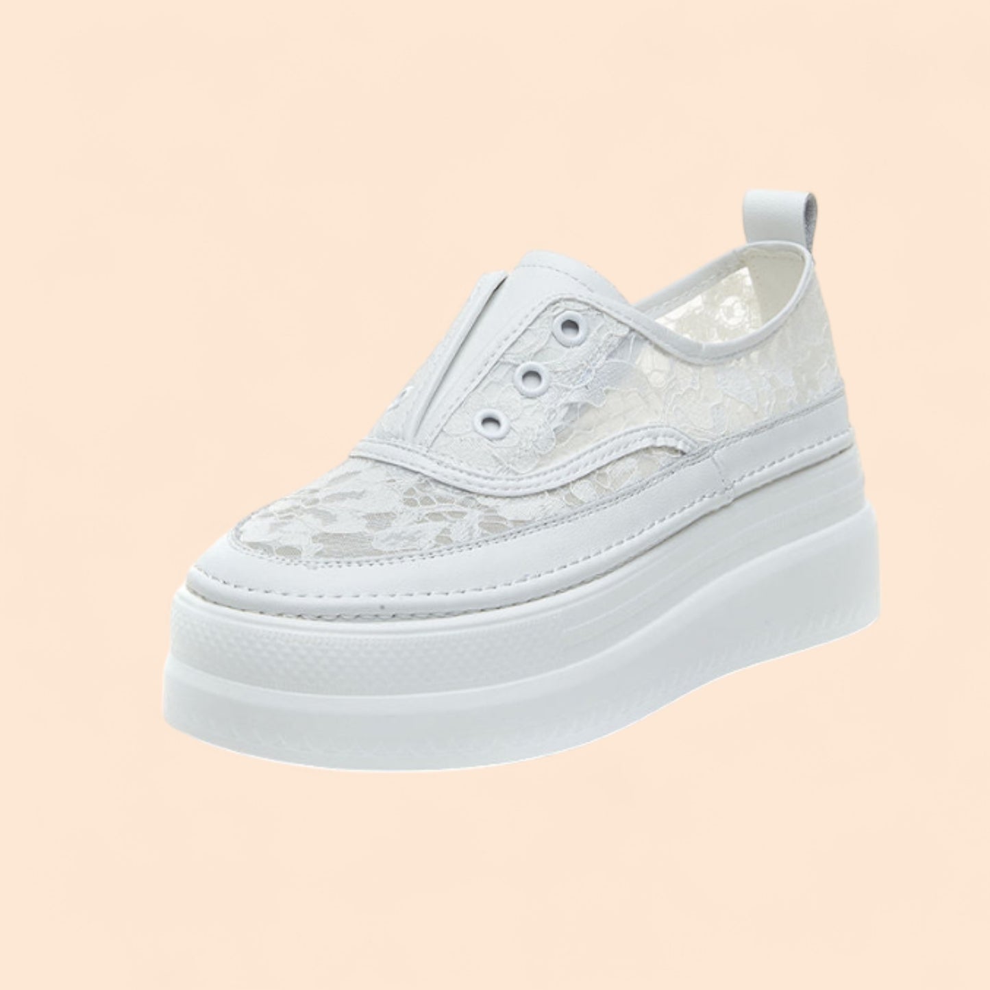 Zapatos de Novia Cómodos con Plataforma Blanca Pasión