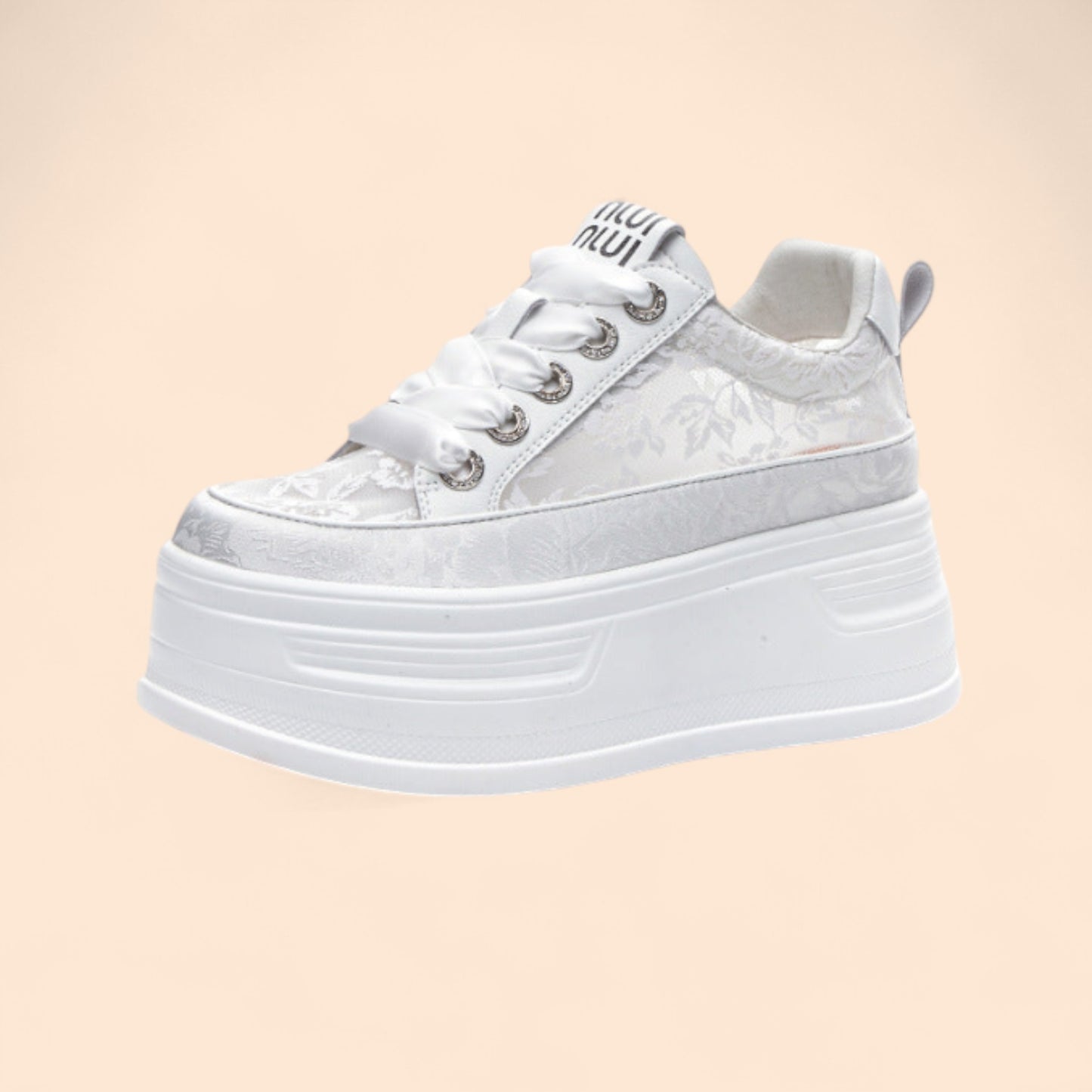 Zapatos De Novia Cómodos Con Plataforma Diva Blanca