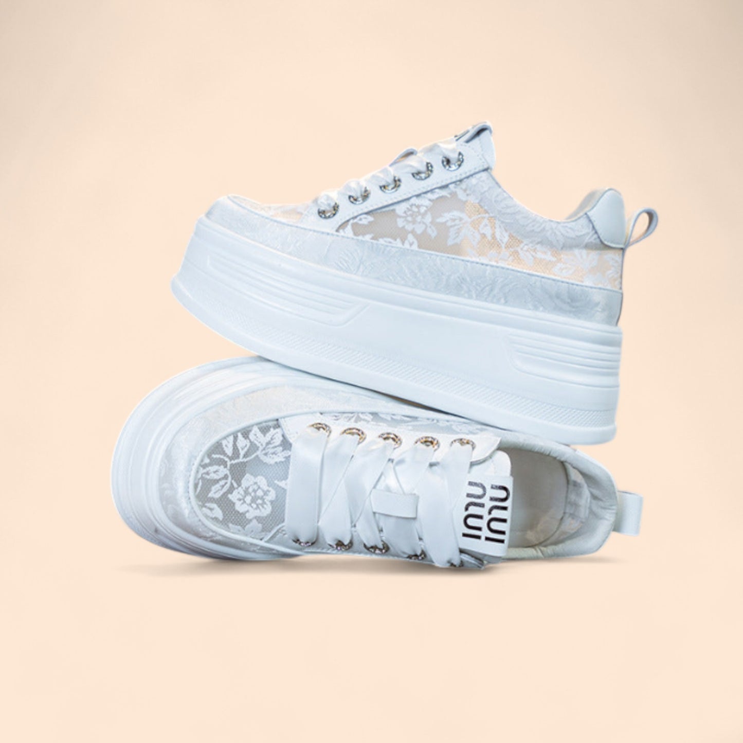 Zapatos De Novia Cómodos Con Plataforma Diva Blanca