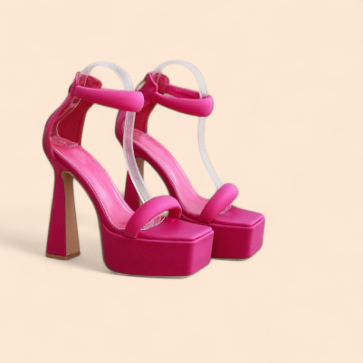 Sandalias Rosas Plataforma Alta Seducción
