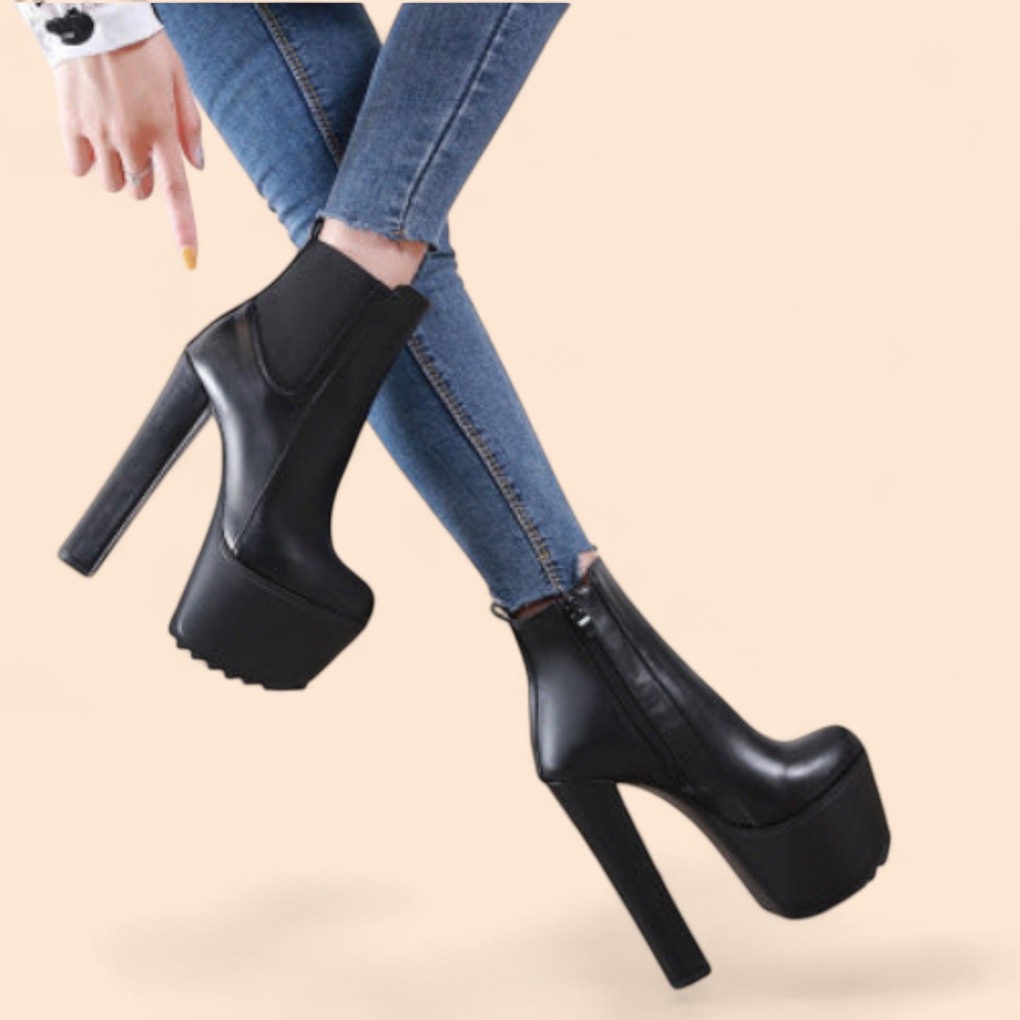 Botines Negros Plataforma Imperium