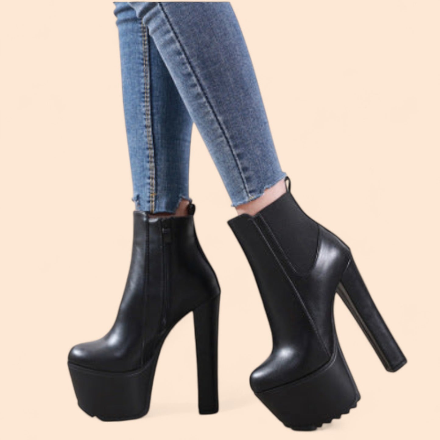 Botines Negros Plataforma Imperium
