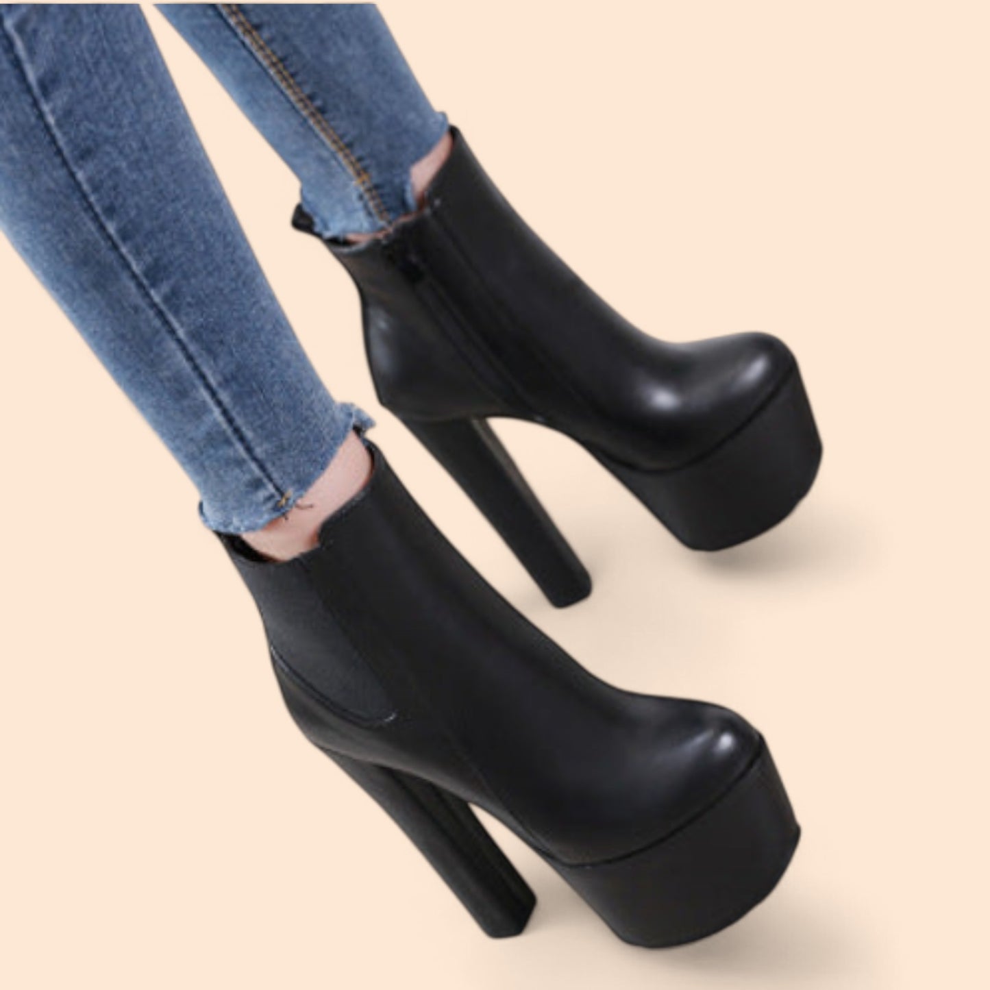 Botines Negros Plataforma Imperium