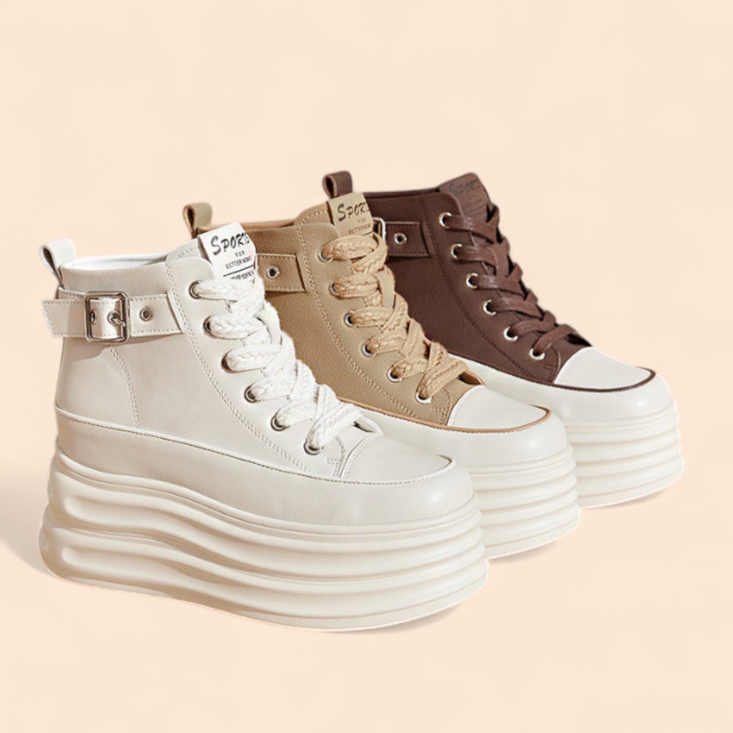 Zapatillas Marrones Plataforma Eclipse
