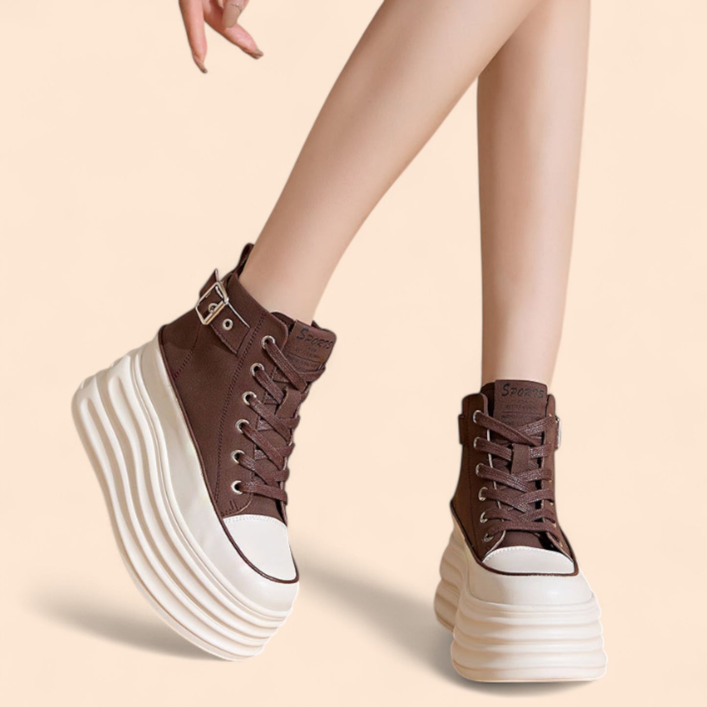 Zapatillas Marrones Plataforma Eclipse