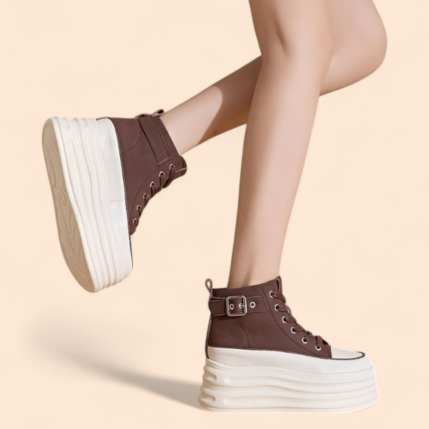 Zapatillas Marrones Plataforma Eclipse