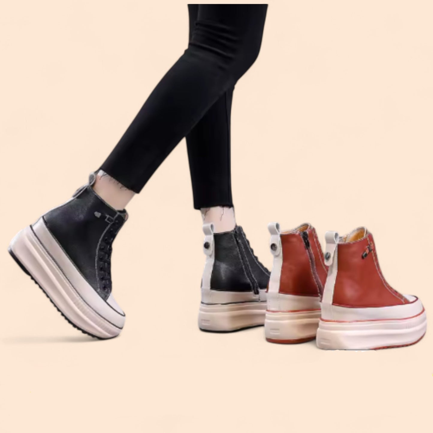 Zapatillas Marrones Plataforma Altitud