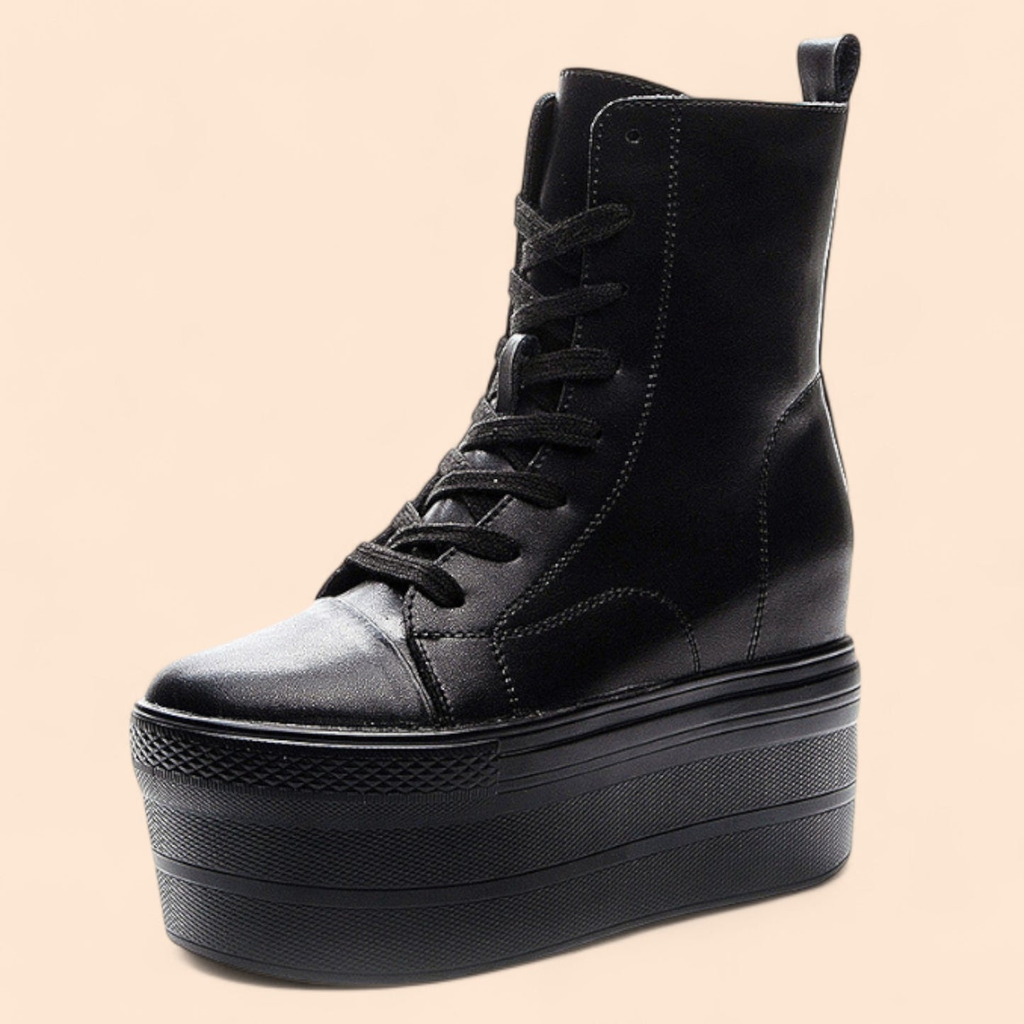 Zapatillas Negras Con Plataforma Ares