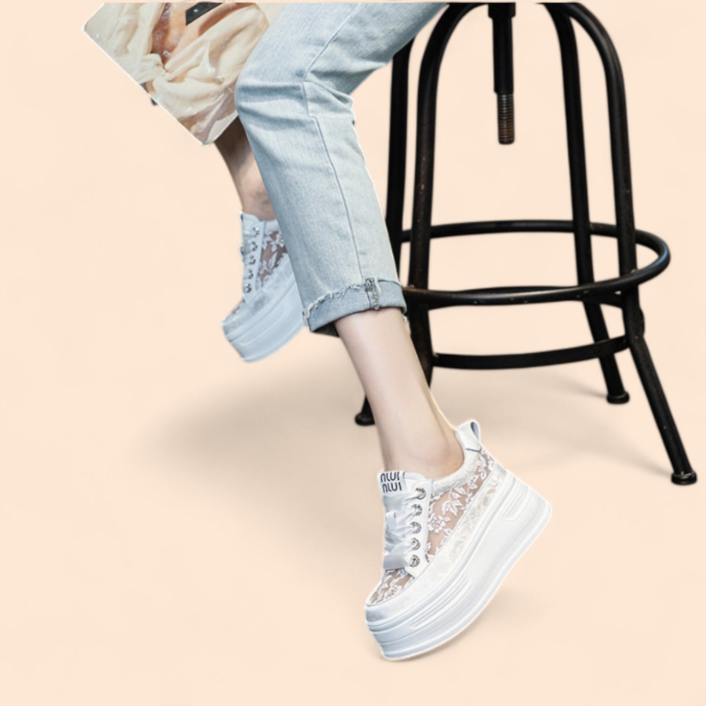 Zapatos De Novia Cómodos Con Plataforma Diva Blanca