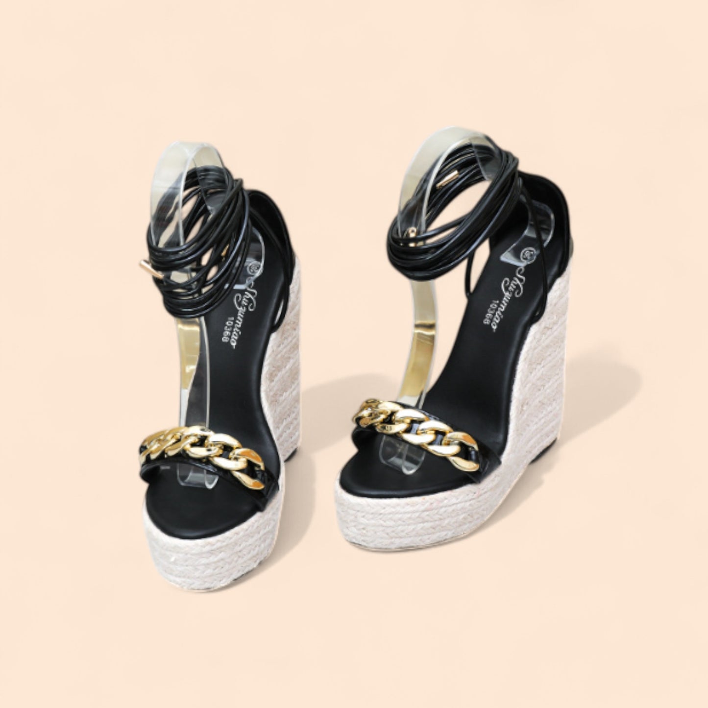 Sandalias Negras Plataforma Solea