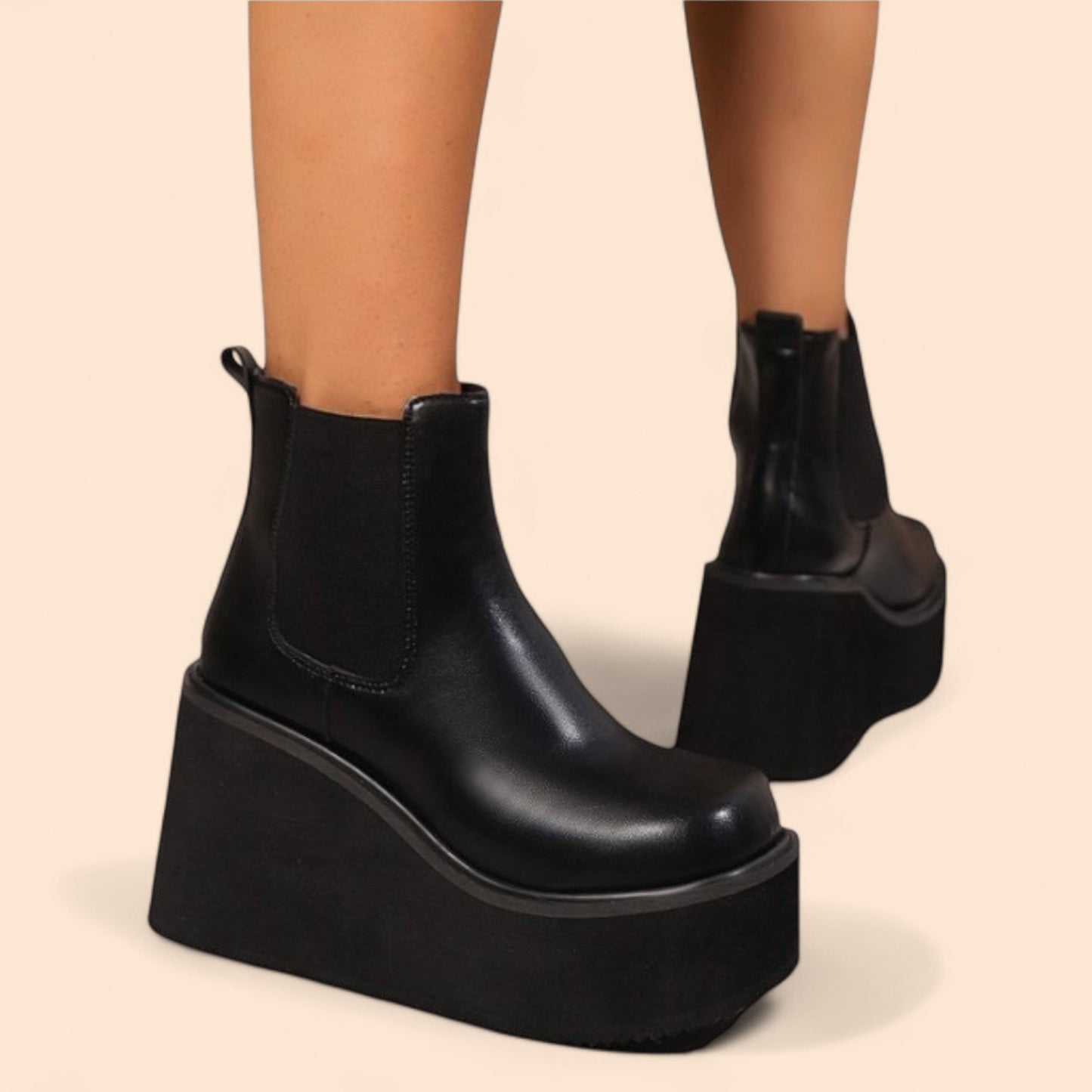 Botines Negros Plataforma Dominia