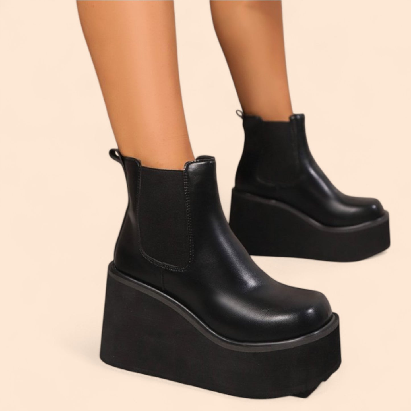 Botines Negros Plataforma Dominia