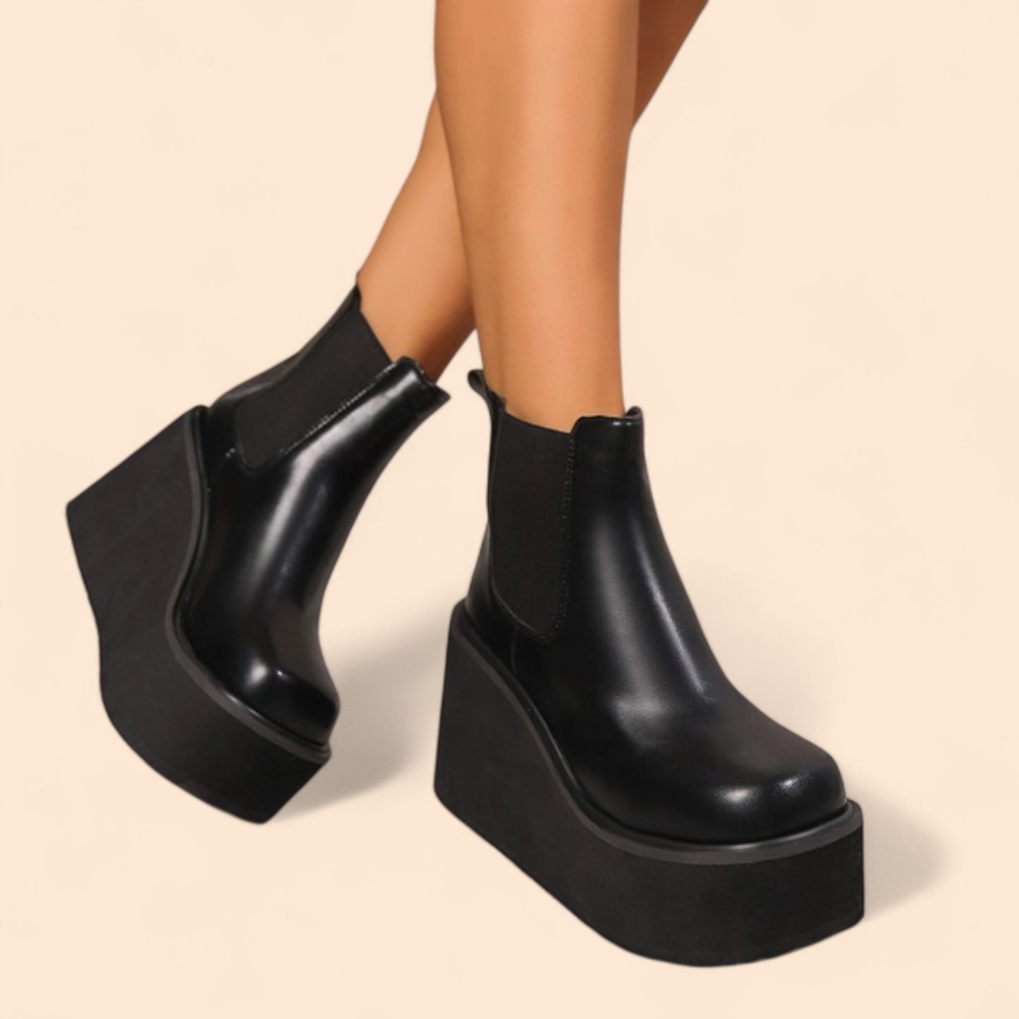 Botines Negros Plataforma Dominia