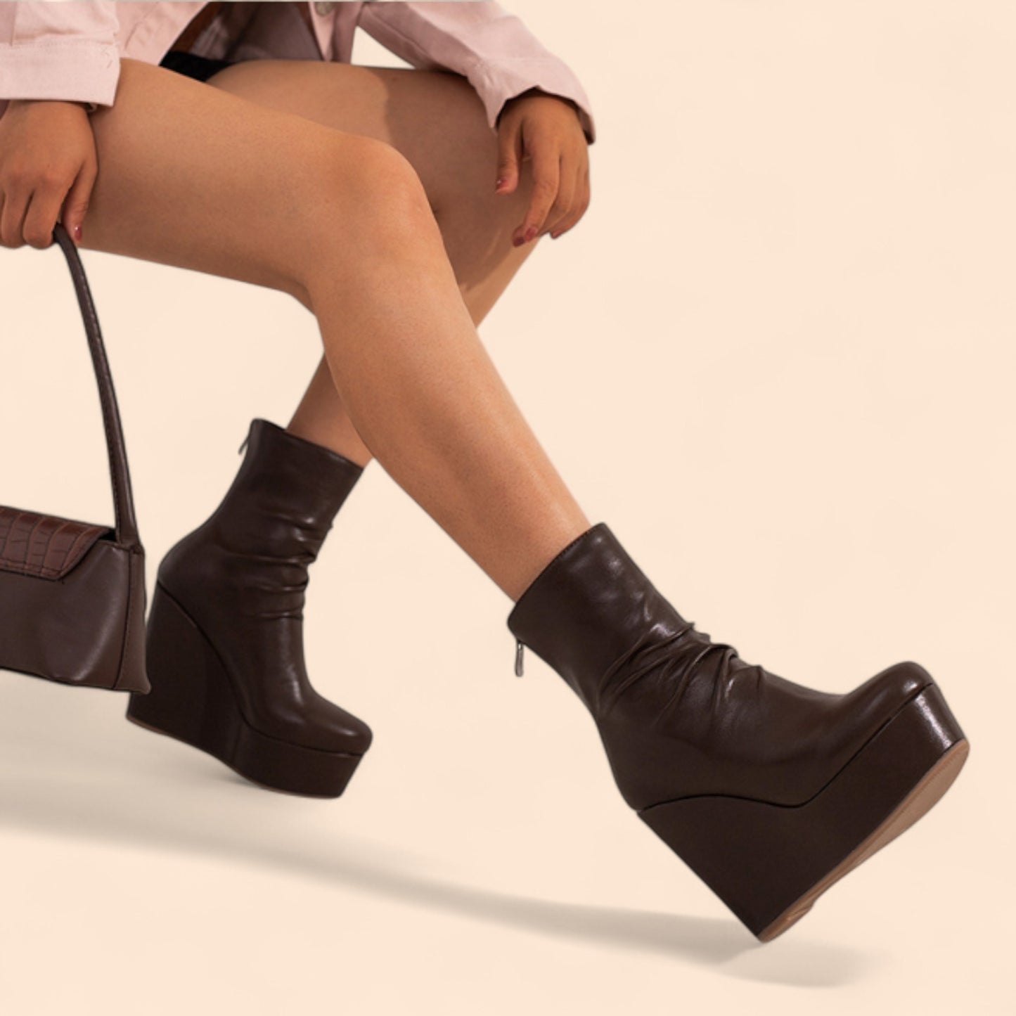 Botines Plataforma Marrones Eterna