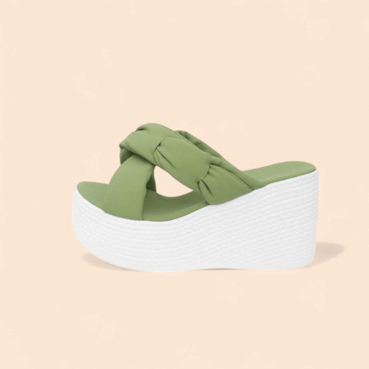Chanclas Con Plataforma Verdes Pasos con Altura