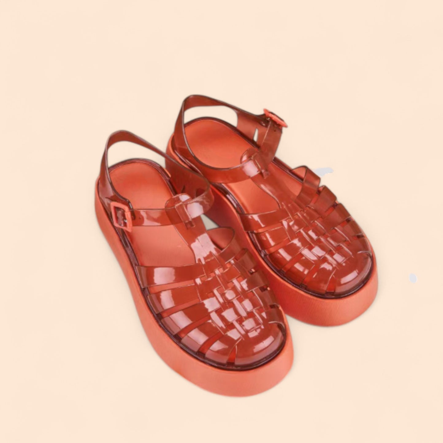 Sandalias Rojas Plataforma Melissa