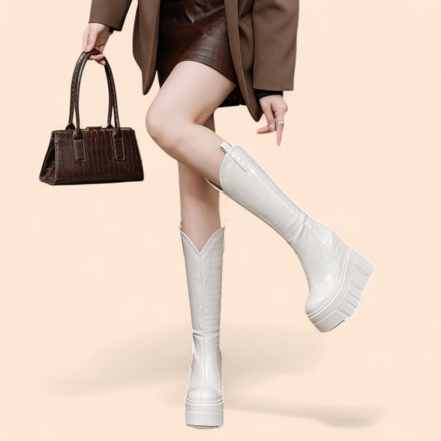 Botas Blancas Plataforma Street Power