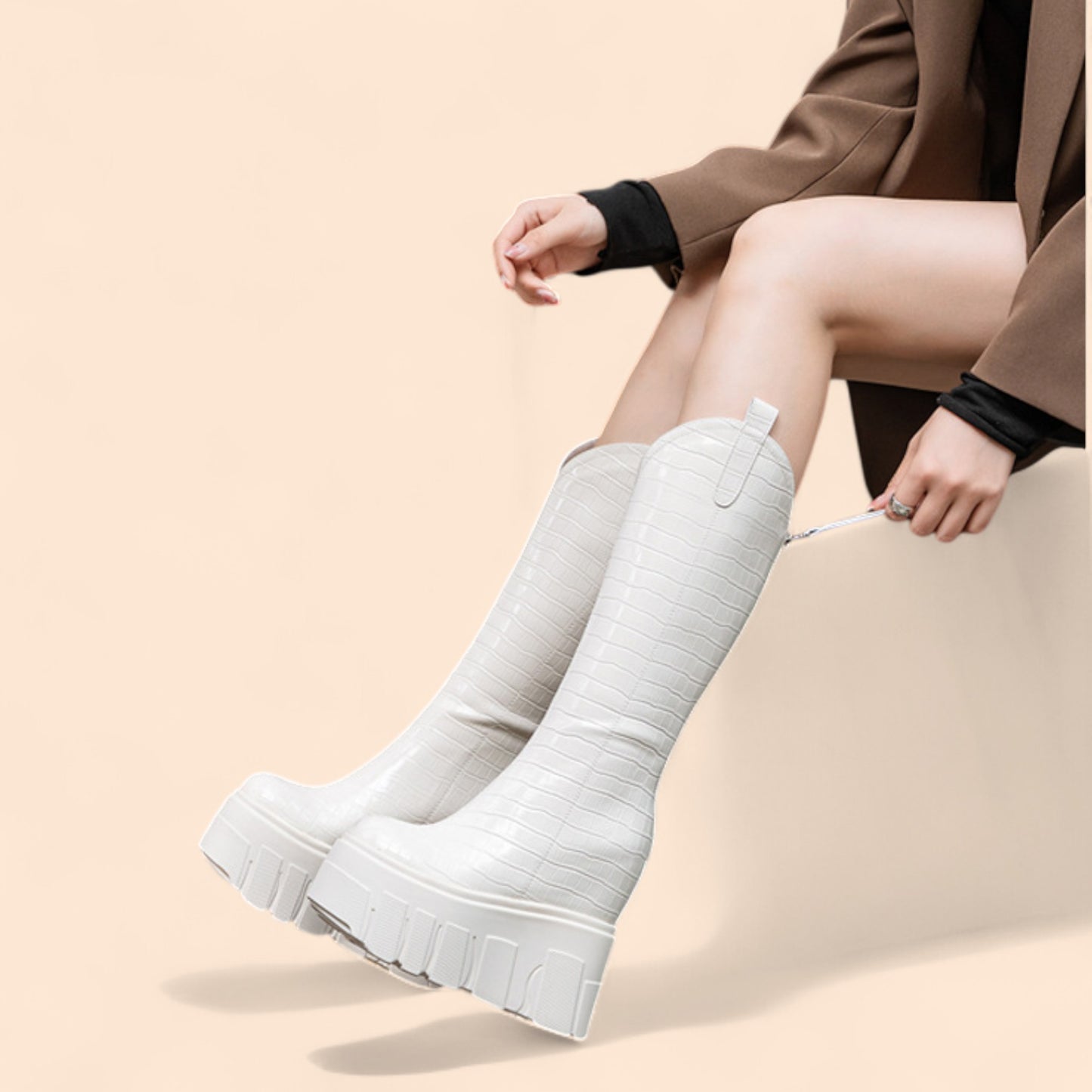 Botas Blancas Plataforma Street Power