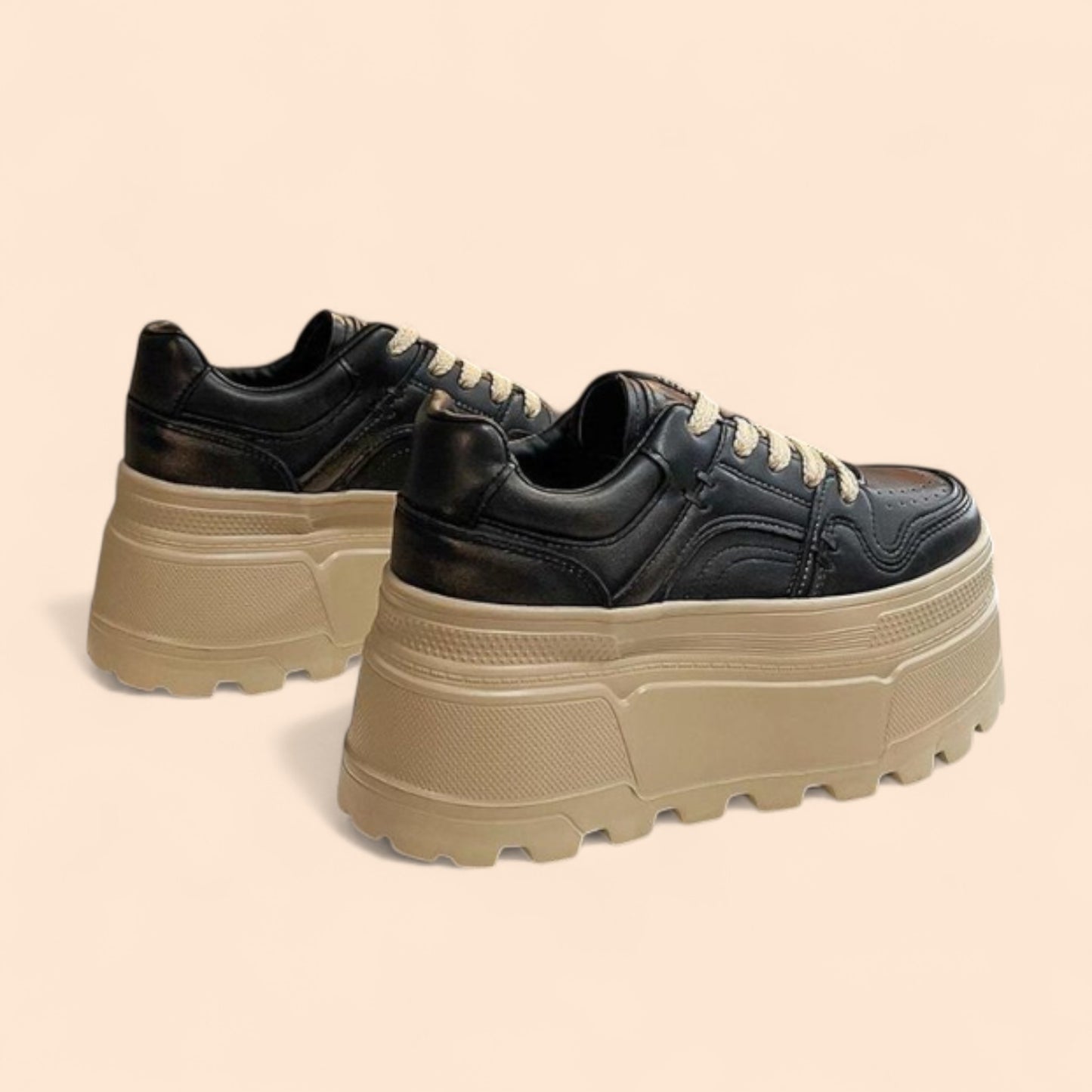 Zapatillas Negras Plataforma Altissima