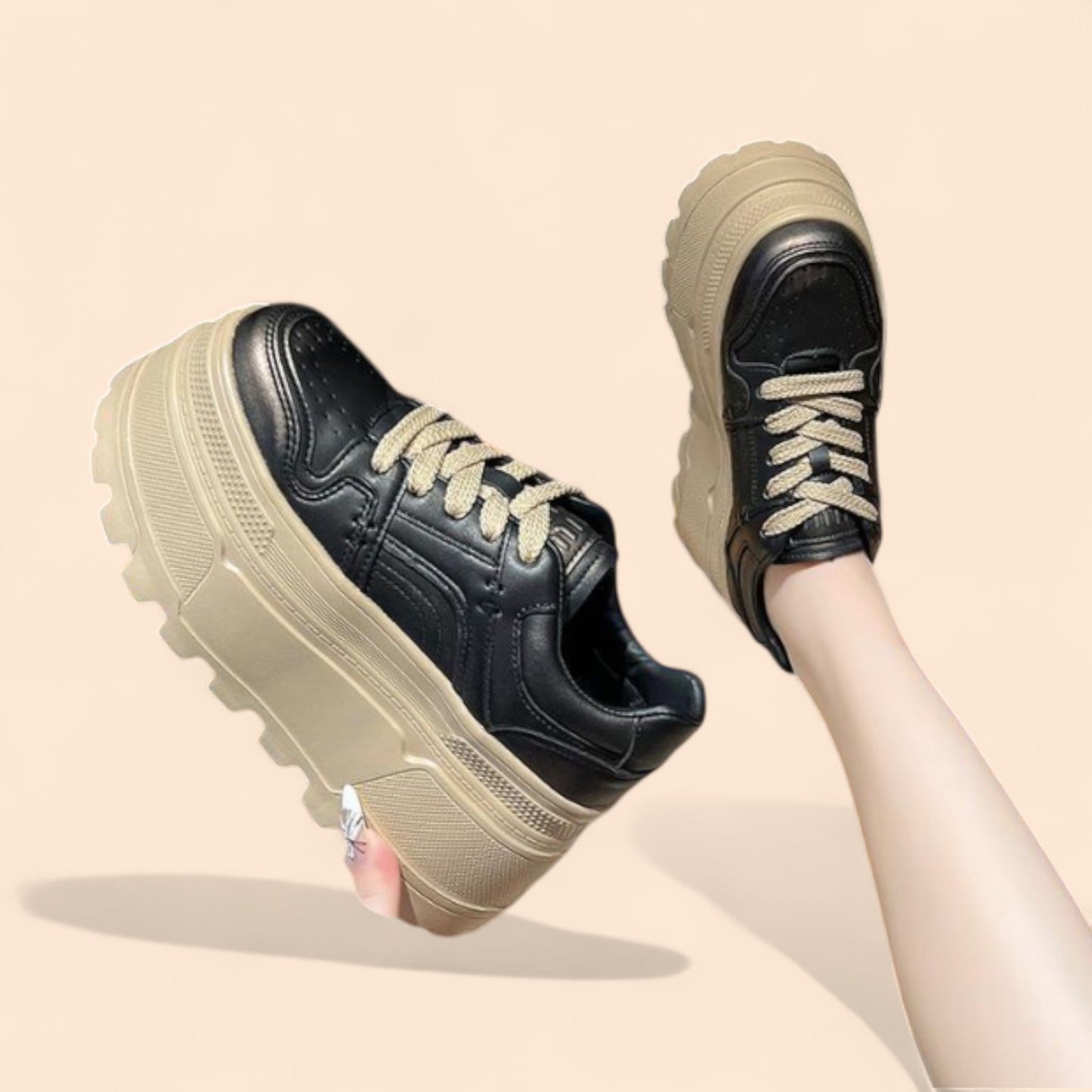Zapatillas Negras Plataforma Altissima